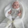 Berbesa full body babypop meisje blank met kleding en deken 42 cm - Afbeelding 18