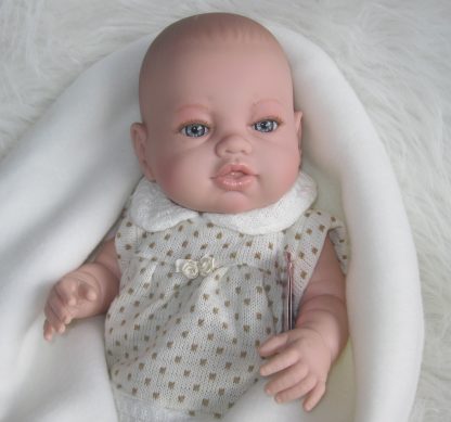 Berbesa full body babypop meisje blank met kleding en deken 42 cm - Afbeelding 15