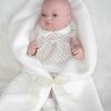 Berbesa full body babypop meisje blank met kleding en deken 42 cm - Afbeelding 10