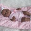 Berbesa full body babypop meisje donker met kleding en kussen 42 cm - Afbeelding 24