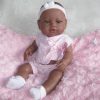 Berbesa full body babypop meisje donker met kleding en kussen 42 cm - Afbeelding 21