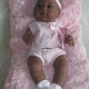 Berbesa full body babypop meisje donker met kleding en kussen 42 cm - Afbeelding 16