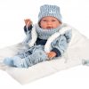 Llorens levensechte babypop fullbody jongen met kleding kussen en speen 40 cm - Afbeelding 2