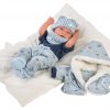 Llorens levensechte babypop fullbody jongen met kleding kussen en speen 40 cm - Afbeelding 5