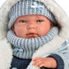 Llorens levensechte babypop fullbody jongen met kleding kussen en speen 40 cm - Afbeelding 4