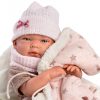 Llorens levensechte babypop fullbody meisje met kleding kussen en speen 40 cm - Afbeelding 4
