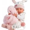 Llorens levensechte babypop fullbody meisje met kleding deken en speen 40 cm - Afbeelding 4