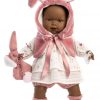 Llorens softbody pop donker met geluid kleding speen 42 cm - Afbeelding 7