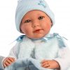 Llorens levensechte babypop soft body baby pop met geluid reiswieg en speen 42 cm - Afbeelding 7
