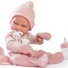 Antonio Juan levensechte babypop full body meisje met kleding deken en speen 43 cm - Afbeelding 3