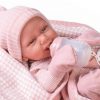 Antonio Juan levensechte babypop full body meisje met kleding deken en speen 43 cm - Afbeelding 6