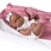 Antonio Juan levensechte babypop full body meisje donker met kleding deken 43 cm - Afbeelding 3