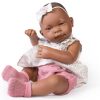 Antonio Juan levensechte babypop full body meisje donker met kleding deken 43 cm - Afbeelding 5