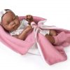 Antonio Juan levensechte babypop full body meisje donker met kleding deken 43 cm - Afbeelding 4