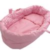 Poppen draagmand reiswieg roze voor pop maat t/m 44 cm