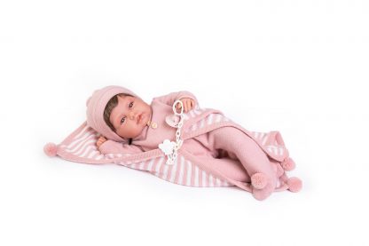 Antonio Juan levensechte babypop soft body met haar kleding en speen 50 cm - Afbeelding 14