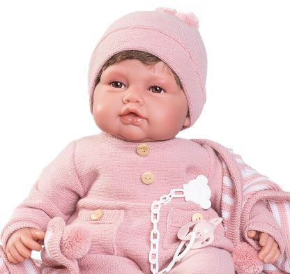 Antonio Juan levensechte babypop soft body met haar kleding en speen 50 cm - Afbeelding 8