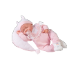 Antonio Juan pop babypop soft body slapend met kleding kussen en speen 42 cm - Afbeelding 10