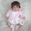 Berbesa soft body babypop met bruin haar geluid en speen 42 cm - Afbeelding 27