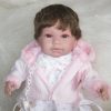 Berbesa soft body babypop met bruin haar geluid en speen 42 cm - Afbeelding 14