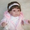 Berbesa soft body babypop met bruin haar geluid en speen 42 cm - Afbeelding 4