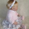 Berbesa soft body babypop met blond haar geluid en kleding 42 cm - Afbeelding 8