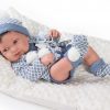 Antonio Juan levensechte babypop fullbody jongen met haar kleding kussen speen 43 cm - Afbeelding 24