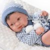 Antonio Juan levensechte babypop fullbody jongen met haar kleding kussen speen 43 cm - Afbeelding 23