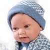 Antonio Juan levensechte babypop fullbody jongen met haar kleding kussen speen 43 cm - Afbeelding 22