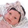 Antonio Juan levensechte babypop fullbody meisje met haar kleding kussen speen 43 cm - Afbeelding 9