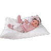 Antonio Juan levensechte babypop fullbody meisje met haar kleding kussen speen 43 cm - Afbeelding 12