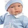 Llorens soft body babypop Joel met blauwe kleding en speen 38 cm - Afbeelding 5