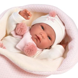 Llorens levensechte babypop fullbody meisje kleding deken speen 40cm - Laatste !