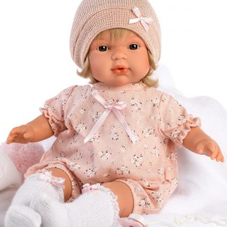 systematisch zegen havik Llorens soft body babypop met haar geluid kleding deken en speen 38 cm –  Babypoppenshop – by Selintoys