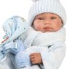 Llorens levensechte babypop full body jongen met kleding deken en speen 44 cm - Afbeelding 4