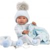 Llorens levensechte babypop full body jongen met kleding deken en speen 44 cm - Afbeelding 8