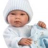 Llorens levensechte babypop full body jongen met kleding deken en speen 44 cm - Afbeelding 3