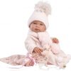 Llorens levensechte babypop full body meisje met kleding deken en speen 44 cm