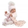 Llorens levensechte babypop full body meisje met kleding deken en speen 44 cm - Afbeelding 8