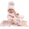 Llorens levensechte babypop full body meisje met kleding deken en speen 44 cm - Afbeelding 7
