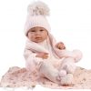 Llorens levensechte babypop full body meisje met kleding deken en speen 44 cm - Afbeelding 3