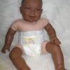 AD3c Levensechte Babypop soft body pop donker met kleding 53 cm - Afbeelding 15