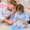 Llorens softbody babypop met geluid blauwe kleding deken en speen 38 cm - Afbeelding 7