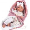 Llorens levensechte baby pop soft body met geluid slaapogen en speen 42 cm - Afbeelding 4