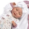 Llorens levensechte baby pop soft body met geluid slaapogen en speen 42 cm - Afbeelding 7