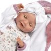 Llorens levensechte baby pop soft body met geluid slaapogen en speen 42 cm - Afbeelding 6