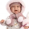 Llorens levensechte babypop soft body baby pop met geluid kleding knuffel en speen 42 cm - Afbeelding 13