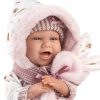 Llorens levensechte babypop soft body baby pop met geluid kleding knuffel en speen 42 cm - Afbeelding 4