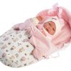 Llorens levensechte babypop fullbody meisje met kleding slaapzak en speen 40 cm - Afbeelding 8
