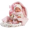 Llorens levensechte babypop fullbody meisje met kleding slaapzak en speen 40 cm - Afbeelding 2